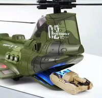 Chinook Army Speelgoedhelikopter &ndash; incl. 3 Tanks - Licht en geluid - bewegende rotors en kan rijden