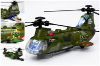 Chinook Army Speelgoedhelikopter &ndash; incl. 3 Tanks - Licht en geluid - bewegende rotors en kan rijden