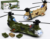 Chinook Army Speelgoedhelikopter &ndash; incl. 3 Tanks - Licht en geluid - bewegende rotors en kan rijden