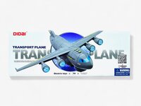 DIDAI Transport vliegtuig met 3 tanks - licht - geluiden - rijden 36CM