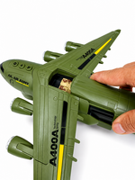 DIDAI Transport vliegtuig met 3 tanks - licht - geluiden - rijden 36CM Army Green