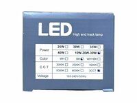 LED Railspot A++ Zwart - 10 tot 30 Watt&nbsp;(CCT, handmatig instelbaar) Lichtkleur: instelbaar naar 3000K, 4000K, 6000K (CCT, handmatig instelbaar)