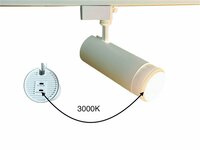 LED Railspot Wit - 10 tot 30 Watt&nbsp;(CCT, handmatig instelbaar) Lichtkleur: instelbaar naar 3000K, 4000K, 6000K (CCT, handmatig instelbaar)