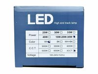 LED Railspot Wit - 10 tot 30 Watt&nbsp;(CCT, handmatig instelbaar) Lichtkleur: instelbaar naar 3000K, 4000K, 6000K (CCT, handmatig instelbaar)