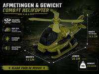 SWAT CHOPPER - gevechtshelikopter met draaiende propellers - geluid en licht - Bumb&amp;Go 