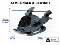 SWAT CHOPPER - gevechtshelikopter met draaiende propellers en rijdt - geluid en licht 
