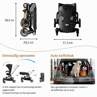 Baobaohao V16 Buggy beige &ndash; Luxe, Lichtgewicht &amp; Inklapbare Kinderwagen voor 0-3 Jaar Z