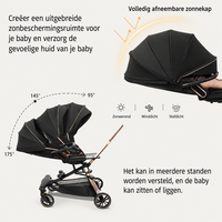Baobaohao V16 Buggy beige &ndash; Luxe, Lichtgewicht &amp; Inklapbare Kinderwagen voor 0-3 Jaar Z