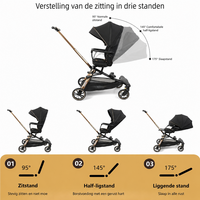 Baobaohao V16 Buggy beige &ndash; Luxe, Lichtgewicht &amp; Inklapbare Kinderwagen voor 0-3 Jaar Z