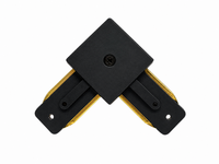 Rail Connector for LED Lamps 1-PHASE - Black L-Shape or Angled