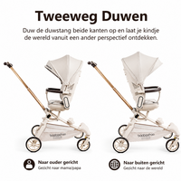 Baobaohao V16 Buggy beige &ndash; Luxe, Lichtgewicht &amp; Inklapbare Kinderwagen voor 0-3 Jaar