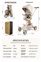 Baobaohao V16 Buggy beige &ndash; Luxe, Lichtgewicht &amp; Inklapbare Kinderwagen voor 0-3 Jaar
