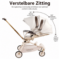 Baobaohao V16 Buggy beige &ndash; Luxe, Lichtgewicht &amp; Inklapbare Kinderwagen voor 0-3 Jaar