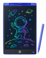 LCD Writing Board 8.5 Inch &ndash; Digital Drawing Board for Children with Stylus and incl. Battery - Reusable Drawing Tablet - Dark Blue
