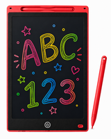 LCD Schrijfbord 10 Inch &ndash; Digitaal Tekenbord voor Kinderen met Stylus - incl. batterij - Herbruikbare Tekentablet - Rood