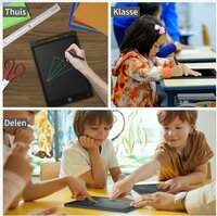 LCD Schrijfbord 10 Inch &ndash; Digitaal Tekenbord voor Kinderen met Stylus en incl. batterij - Tekentablet - Zwart