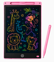LCD Schrijfbord 12 Inch &ndash; Digitaal Tekenbord voor Kinderen met Stylus en incl. batterij - Tekentablet - Roze