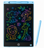LCD Schrijfbord 12 Inch &ndash; Digitaal Tekenbord voor Kinderen met Stylus en incl. batterij - Tekentablet - licht blauw