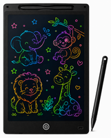 LCD Schrijfbord 12 Inch &ndash; Digitaal Tekenbord voor Kinderen met Stylus en incl. batterij - Tekentablet - zwart