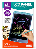LCD Schrijfbord 12 Inch &ndash; Digitaal Tekenbord voor Kinderen met Stylus en incl. batterij - Tekentablet - Rood