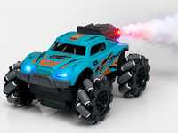 RC Stunt Spray Auto 6 Kanaals 4WD &ndash; Drift, Zijwaarts Rijden, LED Verlichting &amp; Mist Effect