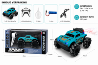 RC Stunt Spray Auto 6 Kanaals 4WD &ndash; Drift, Zijwaarts Rijden, LED Verlichting &amp; Mist Effect