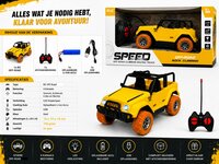 Extreme Sport Car - Rc auto - Geel - Oplaadbaar Accu + USB lader 