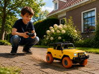 Extreme Sport Car - Rc auto - Geel - Oplaadbaar Accu + USB lader 