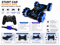 RC Stunt Auto met Omni Wielen &ndash; 360&deg; Rijden, Zijwaarts Rijden, LED Verlichting &amp; Horloge Besturing