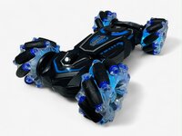 RC Stunt Auto met Omni Wielen &ndash; 360&deg; Rijden, Zijwaarts Rijden, LED Verlichting &amp; Horloge Besturing