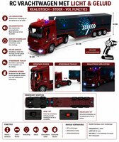 RC Long Vehicle Truck - afstand bestuurbaar Vrachtwagen XXL - 55CM - 2.4GHZ