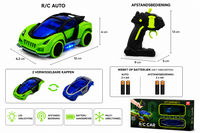 DIY Assembly Super RC Auto DIY Bouwset &ndash; Met LED Verlichting, 2 Verwisselbare Kappen en Afstandsbediening