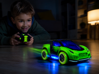DIY Assembly Super RC Auto DIY Bouwset &ndash; Met LED Verlichting, 2 Verwisselbare Kappen en Afstandsbediening