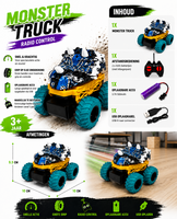 RC Mini Monster Truck - Bestuurbare Race Auto - Oplaadbaar Accu