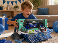 RC Race Buggy  - 1:10 - bestuurbare Sport Auto - Oplaadbaar - Blue Racer