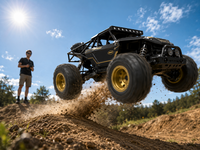 SYRCAR&reg; - Monster Storm Rc Auto - 2.4ghz - 15KM/U - Metal Body - 1:12