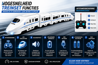 RC Bullet Train - Afstand bestuurbaar trein - met trein geluid en led licht - Oplaadbaar - 4-Delig