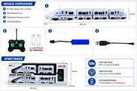 RC Bullet Train - Afstand bestuurbaar trein - met trein geluid en led licht - Oplaadbaar - 4-Delig
