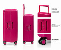 Bubule - Kofferset Donker roze - Harde koffer  - 3-delig - TSA Slot - Brede Handgreep