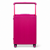 Hardcase suitcase Hand luggage Dark pink - 55 cm - TSA lock - wide handle Bubule