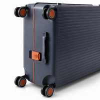 Bubule Hardcase suitcase set steel blue - 3 pieces - TSA lock - wide handle
