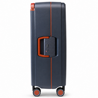 Bubule Hardcase suitcase set steel blue - 3 pieces - TSA lock - wide handle