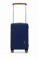 Bubule Hardcase suitcase set steel blue - 3 pieces - TSA lock - wide handle