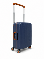 Bubule Hardcase suitcase set steel blue - 3 pieces - TSA lock - wide handle