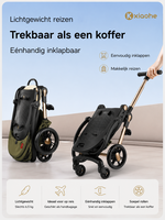 Kinderwagen Kxiaohe  K3 Buggy - Luxe, Lichtgewicht &amp; Inklapbare vanaf 6 maanden - Zwart Groen