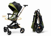 Kinderwagen Kxiaohe  K3 Buggy - Luxe, Lichtgewicht &amp; Inklapbare vanaf 6 maanden - Zwart Groen
