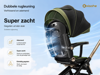 Kinderwagen Kxiaohe  K3 Buggy - Luxe, Lichtgewicht &amp; Inklapbare vanaf 6 maanden - Zwart Groen