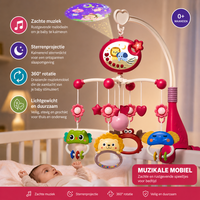 IBI-IRN Muzikale Baby Mobiel met Projector - Muziek &amp; 360&deg; Rotatie en Timer