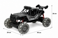 MAX DRIVE RC Monstertruck 1/8 XXL met 360&deg; Drift, Rookfunctie, LED - 2.4GHZ - Omni Wielen