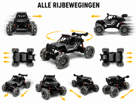 MAX DRIVE RC Monstertruck 1/8 XXL met 360&deg; Drift, Rookfunctie, LED - 2.4GHZ - Omni Wielen
